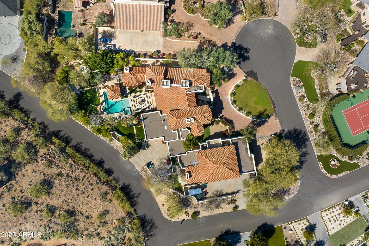 Aerial view of the Gosnell-built estate