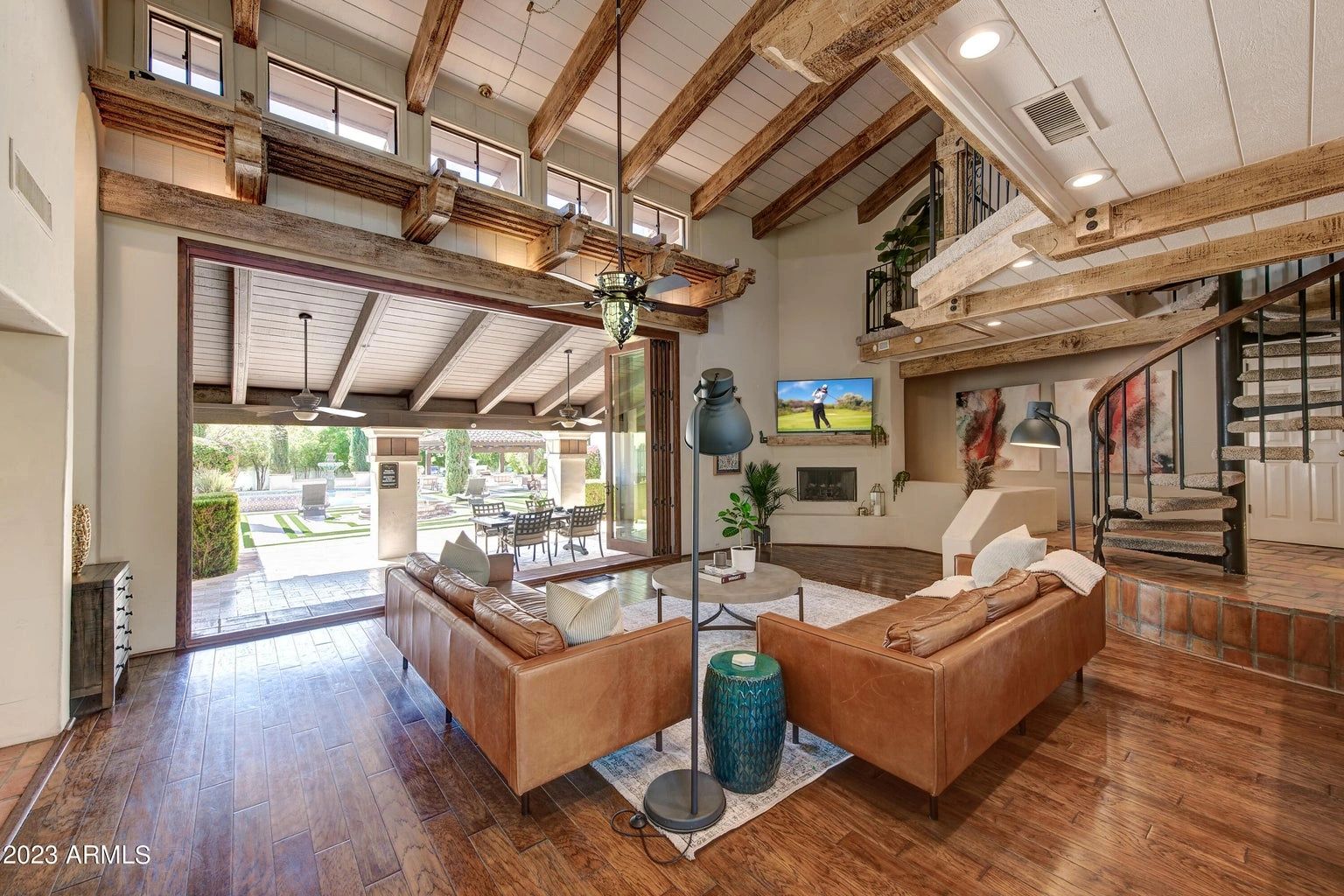 Living room of the Gosnell-built mansion