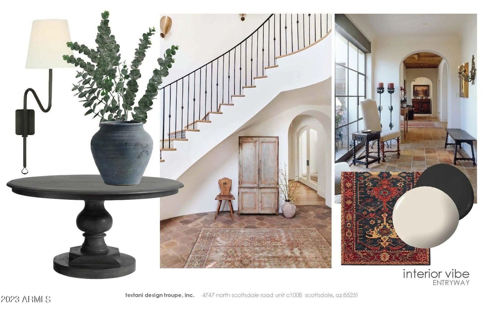 Concept board for a mansion interior redesign