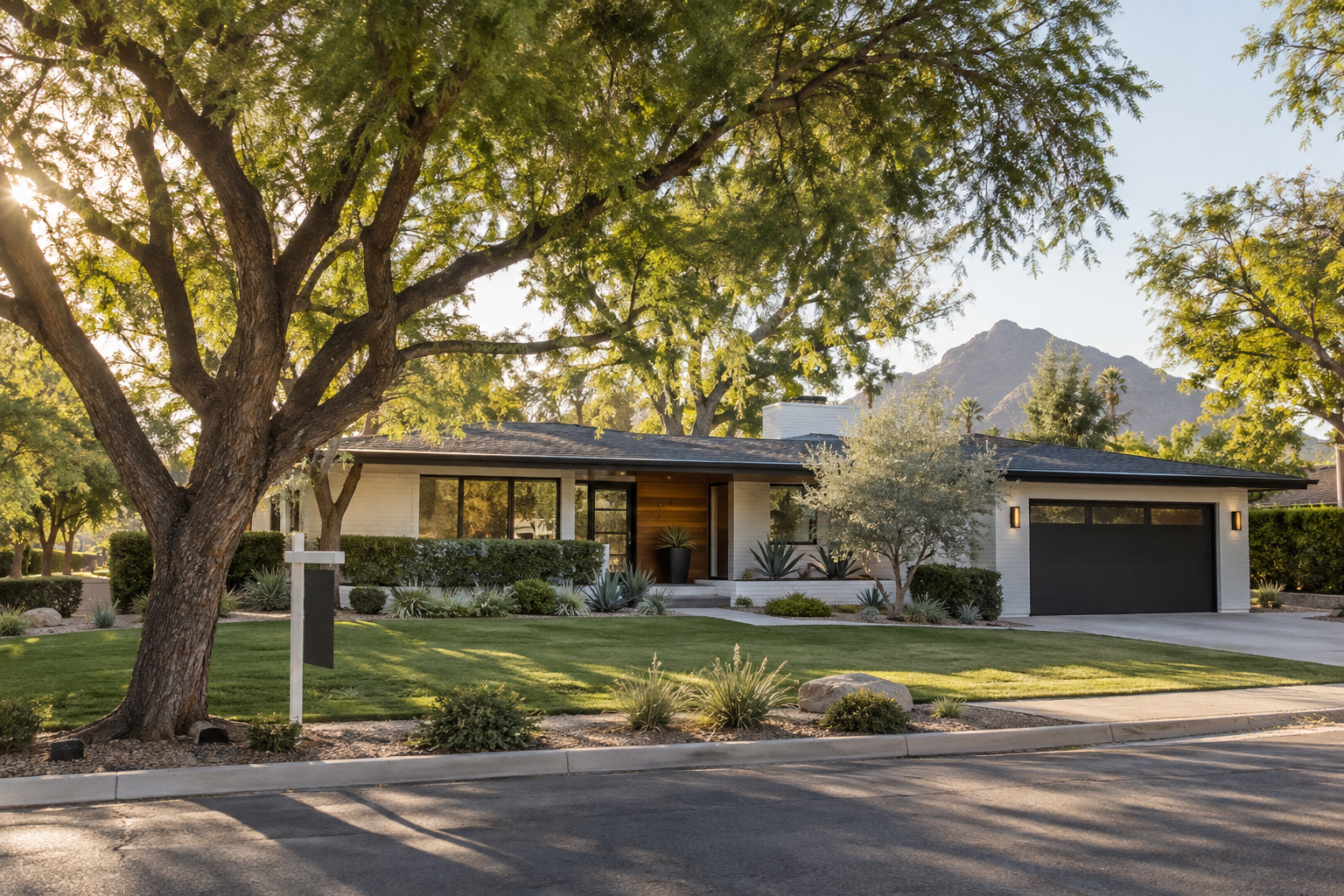Established home and mature landscaping in North Central Phoenix